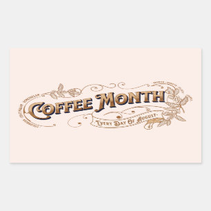 Sticker Rectangulaire SIGNE vintage Mois du café