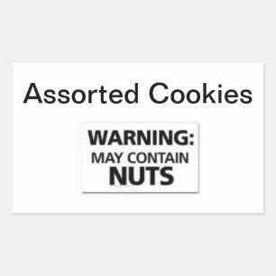 Sticker Rectangulaire Signes d'avertissement faciles à coller Les cookie