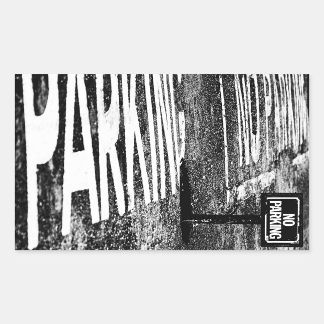 Sticker Rectangulaire signes de réservation (Devant)