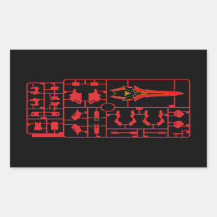 Sticker Rectangulaire sinanju gundam gunpla plamo model runner kit char