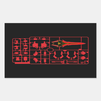 Sticker Rectangulaire sinanju gundam gunpla plamo model runner kit char