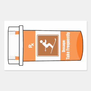 Sticker Rectangulaire Ski Est Ma Drogue