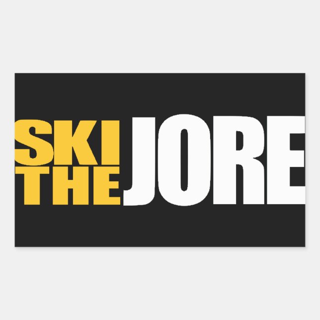 Sticker Rectangulaire Ski sur la Jore (Devant)