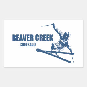 Sticker Rectangulaire Skier Beaver Creek Colorado