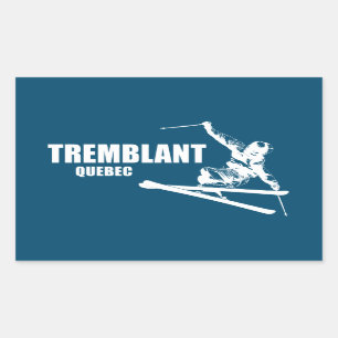 Sticker Rectangulaire Skier Tremblant Québec