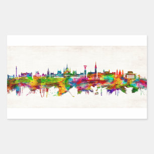 Sticker Rectangulaire Skyline de Budapest
