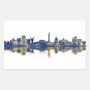 Sticker Rectangulaire Skyline de Kiev