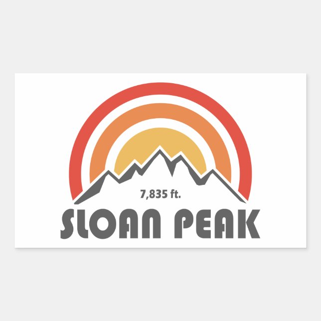 Sticker Rectangulaire Sloan Peak Washington (Devant)