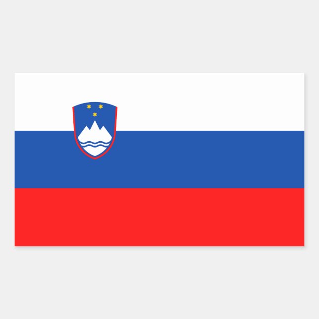 Sticker Rectangulaire Slovenia Flag (Devant)