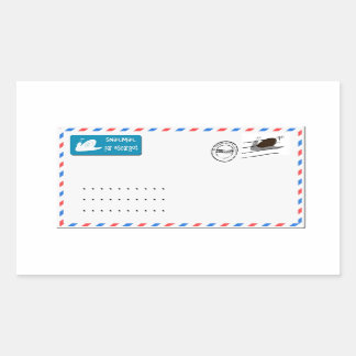 Sticker Rectangulaire Snailmail avec espace de copie pour les adresses