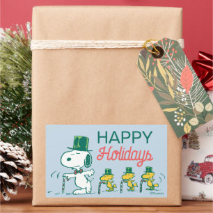 Sticker Rectangulaire Snoopy Top Chapeau Pepperment Candy