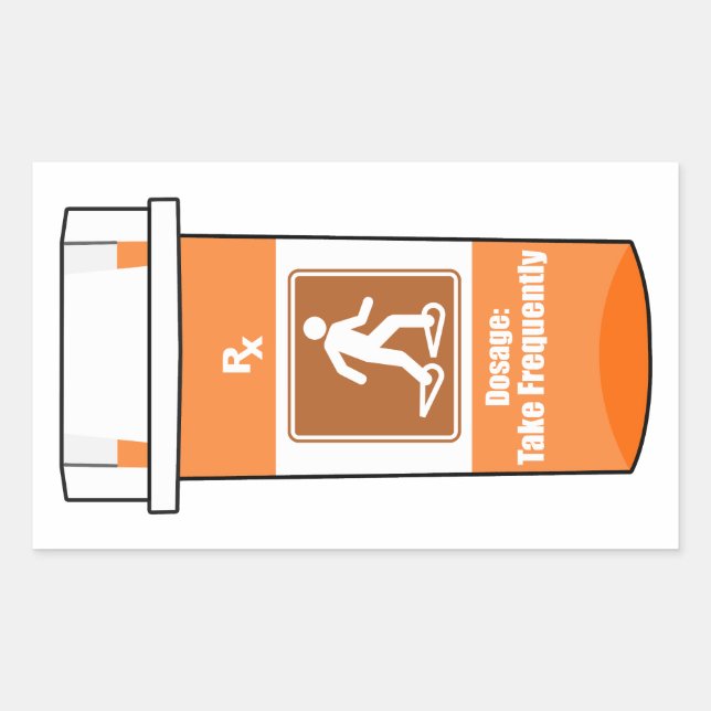 Sticker Rectangulaire Snowshoeing Is My Drug (Devant)