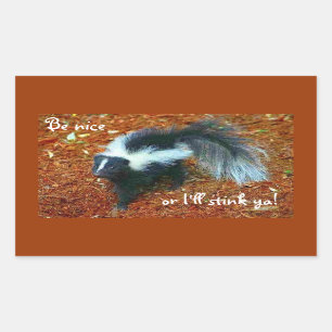 Sticker Rectangulaire Sois gentil ou je vais vous puer !-rectangle autoc