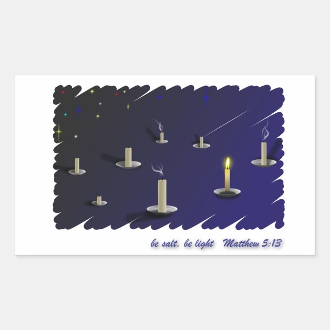 Sticker Rectangulaire Sois Sel, Sois Léger (Devant)