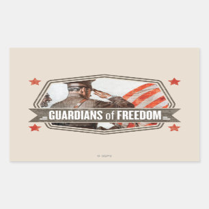 Sticker Rectangulaire Solider-Gardien de la liberté