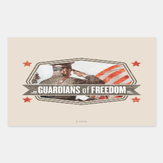Sticker Rectangulaire Solider-Guardian de la liberté