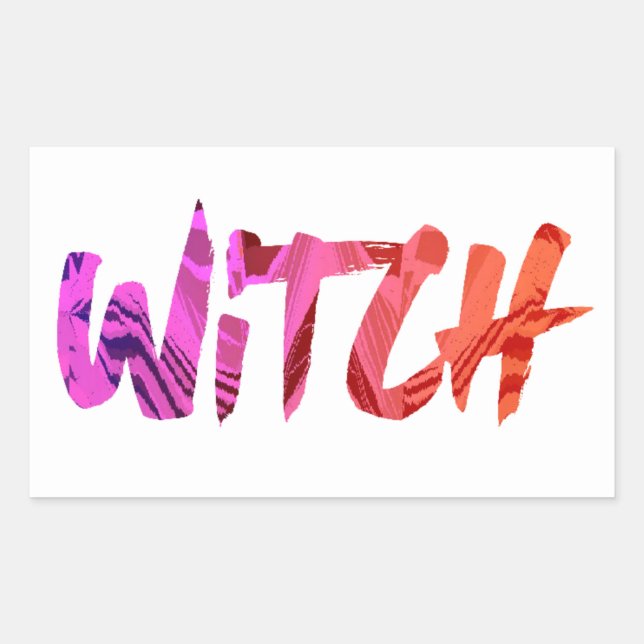 Sticker Rectangulaire Sorcière (Devant)