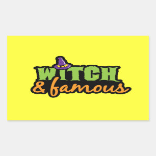 Sticker Rectangulaire Sorcière et célèbre