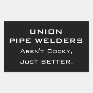 Sticker Rectangulaire Soudeurs de tuyauterie Union