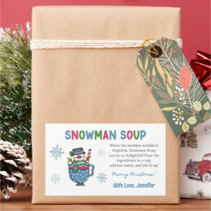 Sticker Rectangulaire Soupe Snowman Recette Soupe Snowman Favoriser le É