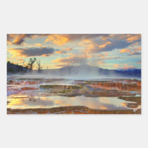 Sticker Rectangulaire Sources thermales Mammoth