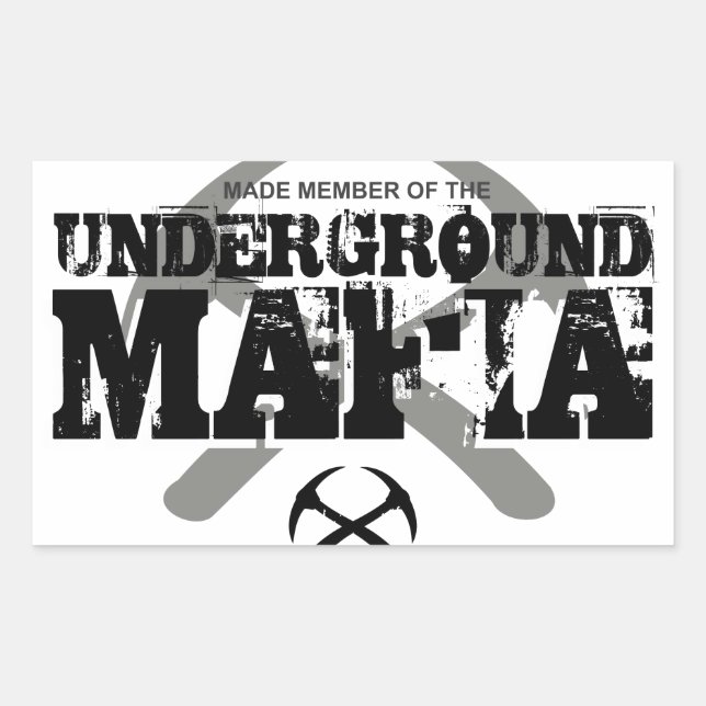 STICKER RECTANGULAIRE SOUS-SOL MAFIA (Devant)