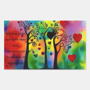 Sticker Rectangulaire Soutien autiste - Chemin vers la grandeur