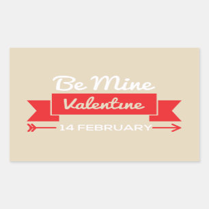 Sticker Rectangulaire Soyez la mienne Valentine