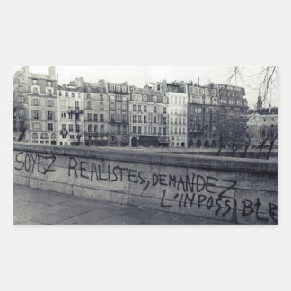 Sticker Rectangulaire "Soyez Réalistes, Demandez L’impossible!" OG