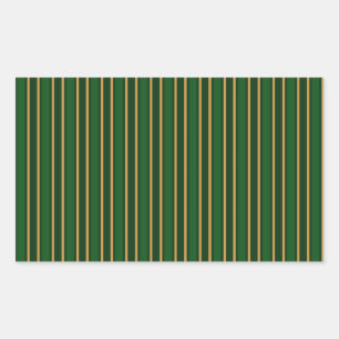 Sticker Rectangulaire Springbok vert et or bonbons rayures