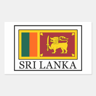 Sticker Rectangulaire Sri Lanka