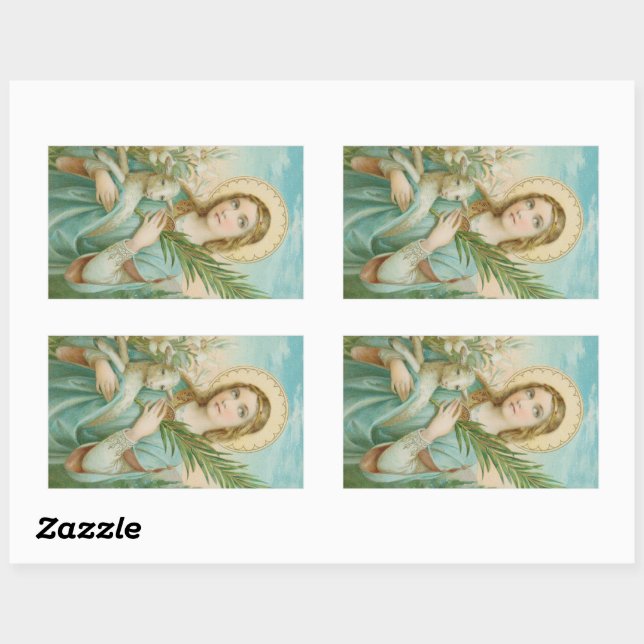 Sticker Rectangulaire St. Agnes de Rome (MH 01) (Feuille)