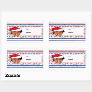Sticker Rectangulaire STACEY ABRAMS Christmas