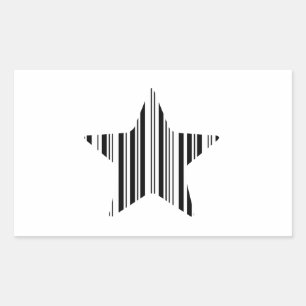 Sticker Rectangulaire STAR BAR CODE Stellar Barcode Motif Design