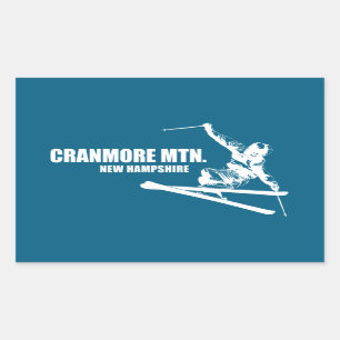 Sticker Rectangulaire Station de ski de Cranmore Mountain Resort New Ham