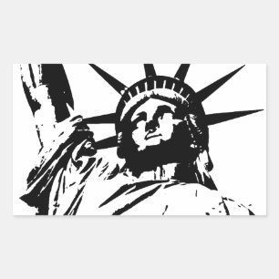 Sticker Rectangulaire Statue de la Liberté