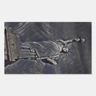 Sticker Rectangulaire Statue de la Liberté