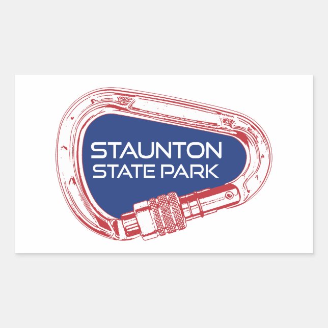 Sticker Rectangulaire Staunton State Park Colorado Escalade Carabiner (Devant)