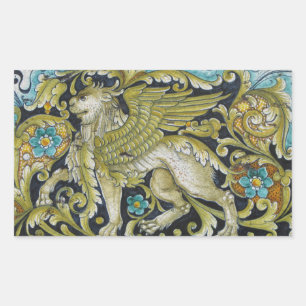 Sticker Rectangulaire Stickers—Lion de tuile Deruta