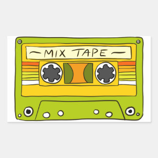 Sticker Rectangulaire Sticleur de bande Lime Green Mix
