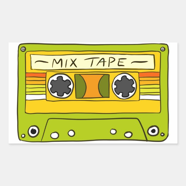 Sticker Rectangulaire Sticleur de bande Lime Green Mix (Devant)