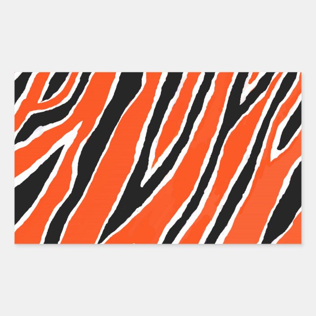 Sticker Rectangulaire Sticleur d'impression MVB Tiger Strip 1 (Devant)