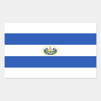Sticker Rectangulaire Sticule Rectangle Drapeau El Salvador