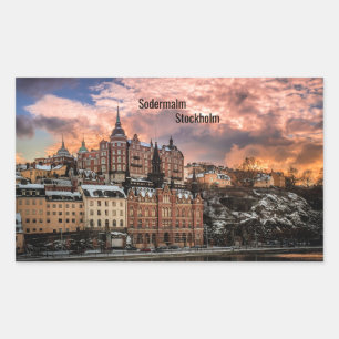 Sticker Rectangulaire Stockholm, île de Sodermalm