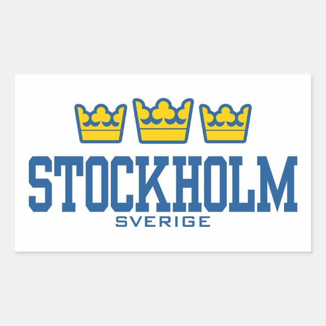 Sticker Rectangulaire Stockholm Sverige (Devant)