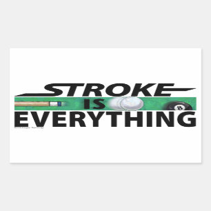 Sticker Rectangulaire Stroke is Everything 8 Ball