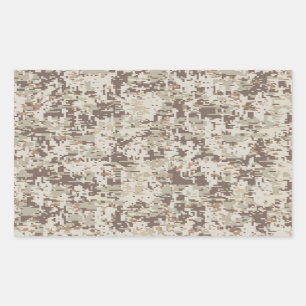 Sticker Rectangulaire Style Désert Camouflage Numérique Décoration Be