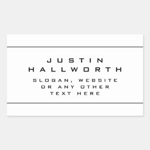 Sticker Rectangulaire Style unique noir et blanc