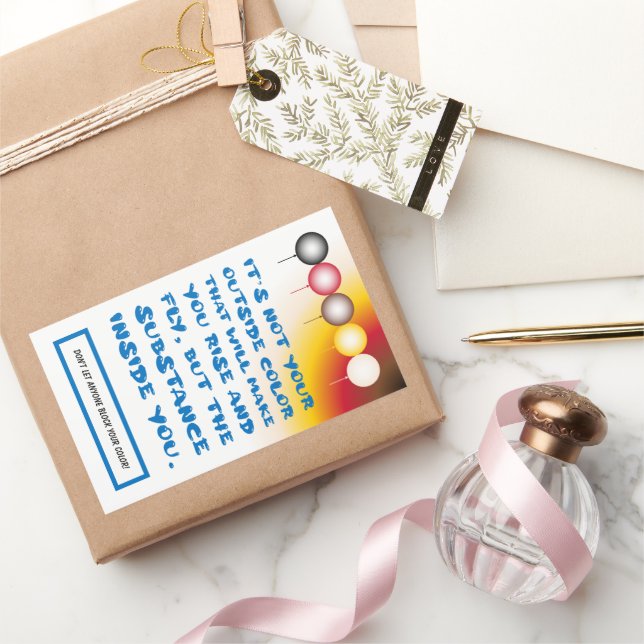Sticker Rectangulaire Substance interne d'une couleur externe (Cadeaux)