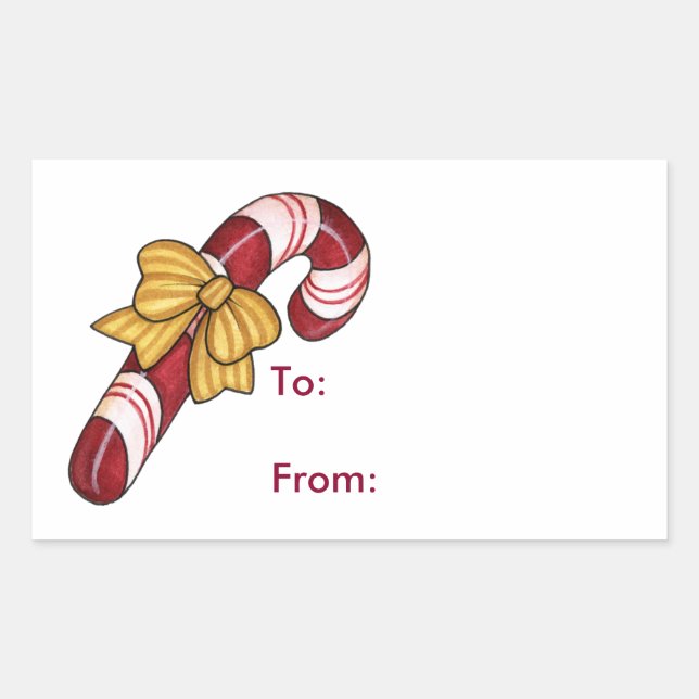 Sticker Rectangulaire Sucre de canne - Balises cadeaux (Devant)